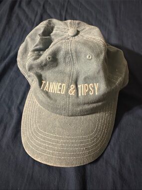 Primitives by Kathy 'Tanned & Tipsy' Washed Blue Baseball Cap
